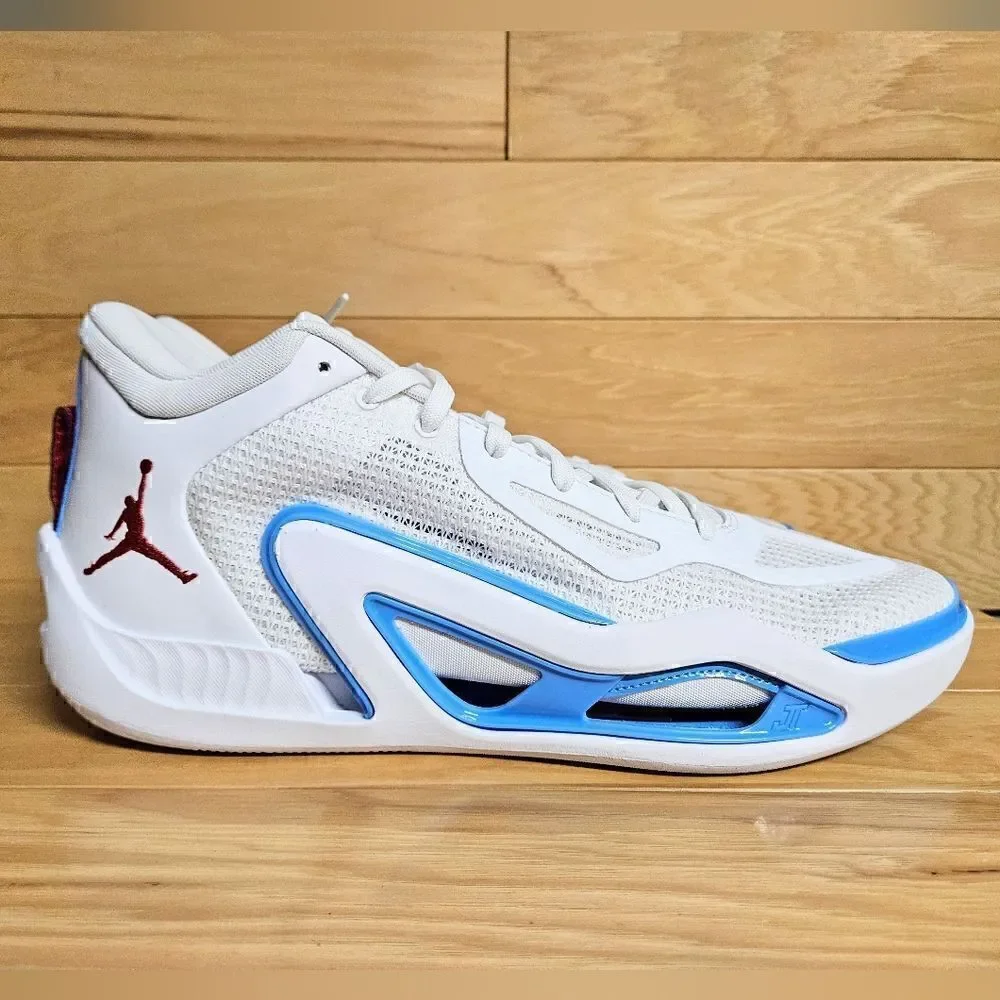 Jordan Tatum 1 White Red Blue Archer Ave St. Louis Basketball Shoes DX5573-100